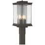 Kingston 20.1"H  Smoke Outdoor Post Light w/ Clear Shade