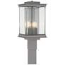 Kingston 20.1"H  Steel Outdoor Post Light w/ Clear Shade