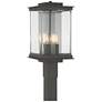 Kingston 20.1"H Translucent Accented Iron Outdoor Post Light w/ Clear 