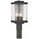 Kingston 20.1"H Translucent Accented Iron Outdoor Post Light w/ Clear 