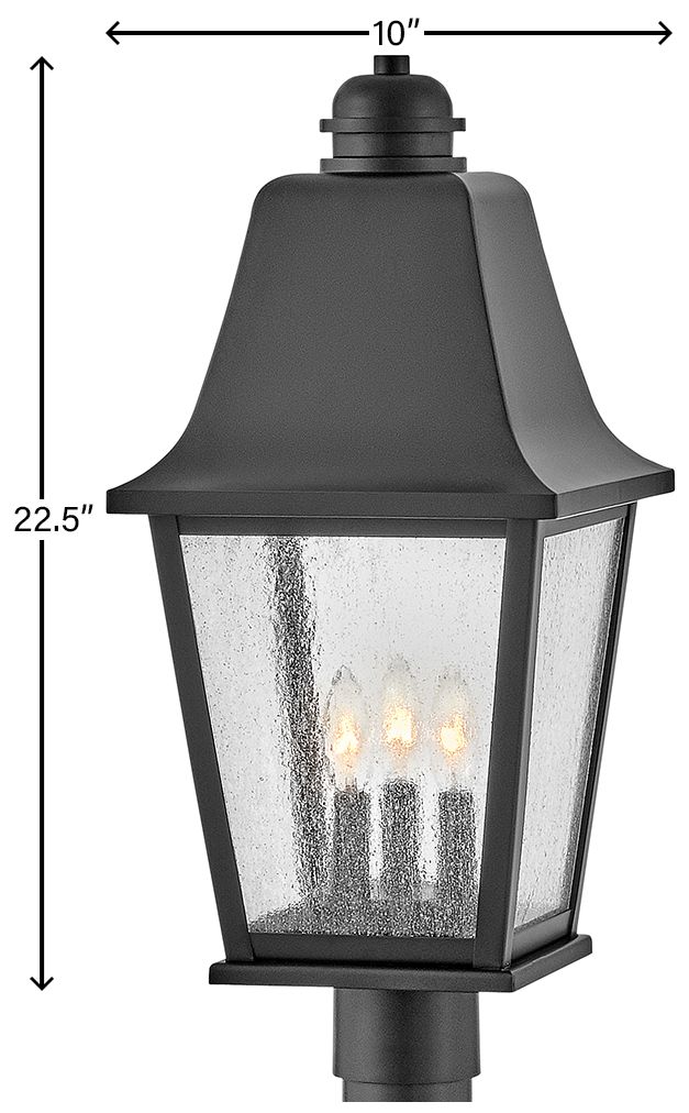 Kingston 22 1/2" High Black Outdoor Post Light