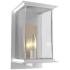 Kingston 7"H Medium Soft Gold Accented Coastal White Outdoor Sconce