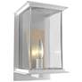 Kingston 7"H Medium Soft Gold Accented Coastal White Outdoor Sconce