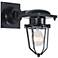 Kingston 9 1/2" High Open Cage Black Wall Sconce