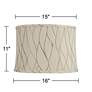 Kinmen Cream Softback Drum Lamp Shade 15 1/4 x 16 x 11 (Washer)