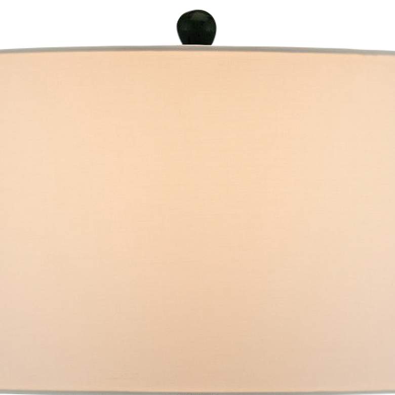 Image 3 Kinnaird Moss Green and Brass Double Gourd Table Lamp more views