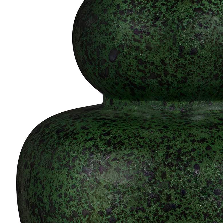 Image 5 Kinnaird Moss Green and Brass Double Gourd Table Lamp more views