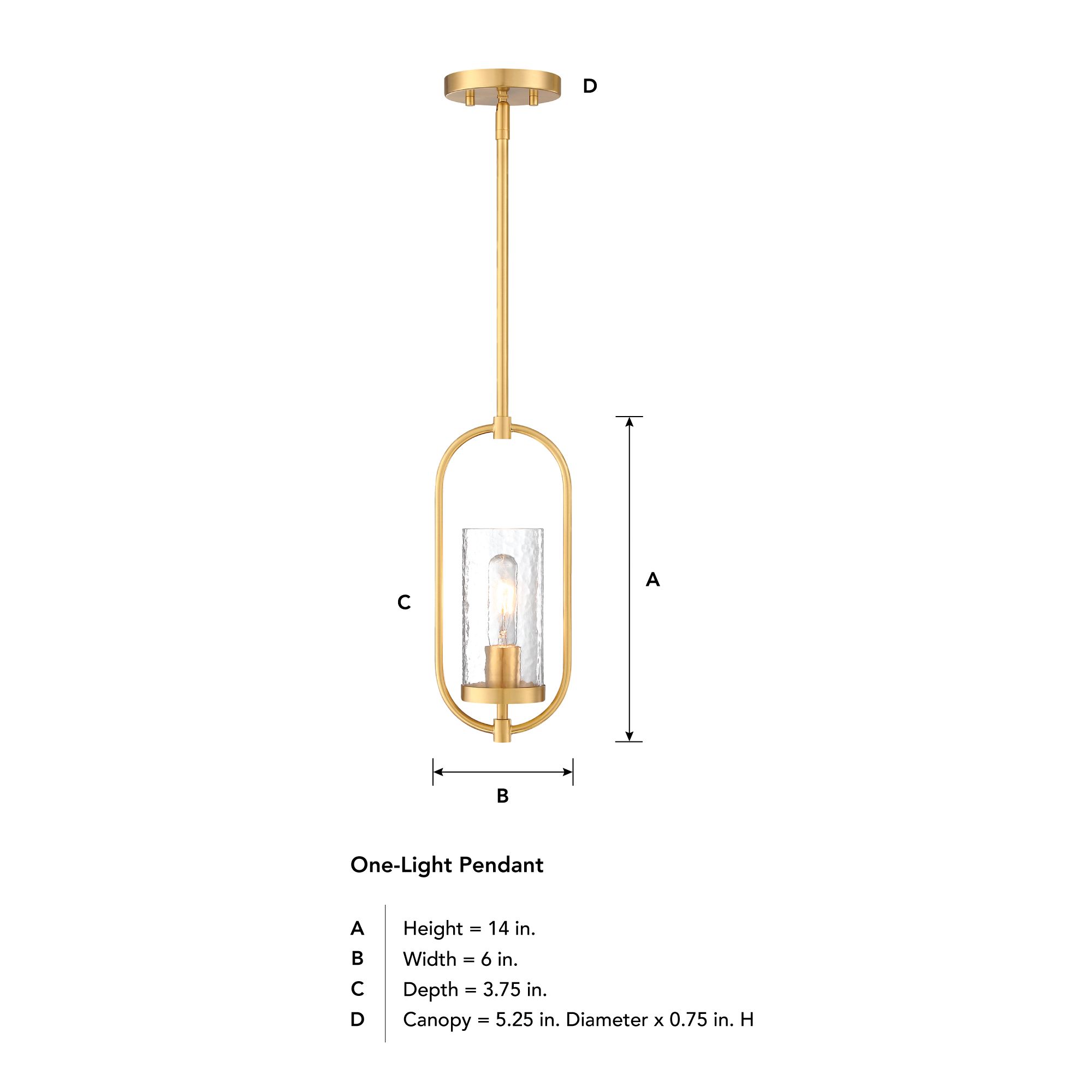Image 7 Kinona 1-Light Brushed Gold Pendant Light with Clear Water Glass Shade more views