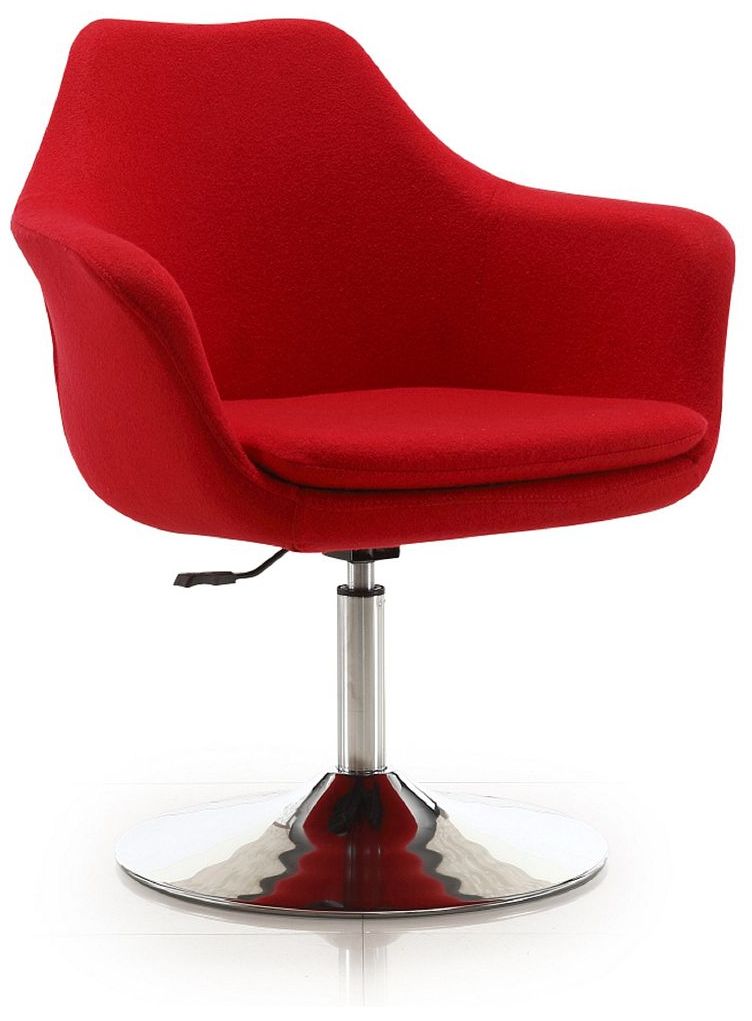 Image 5 Kinsey Adjustable Height Swivel Accent Chair in Red Set of 2 more views