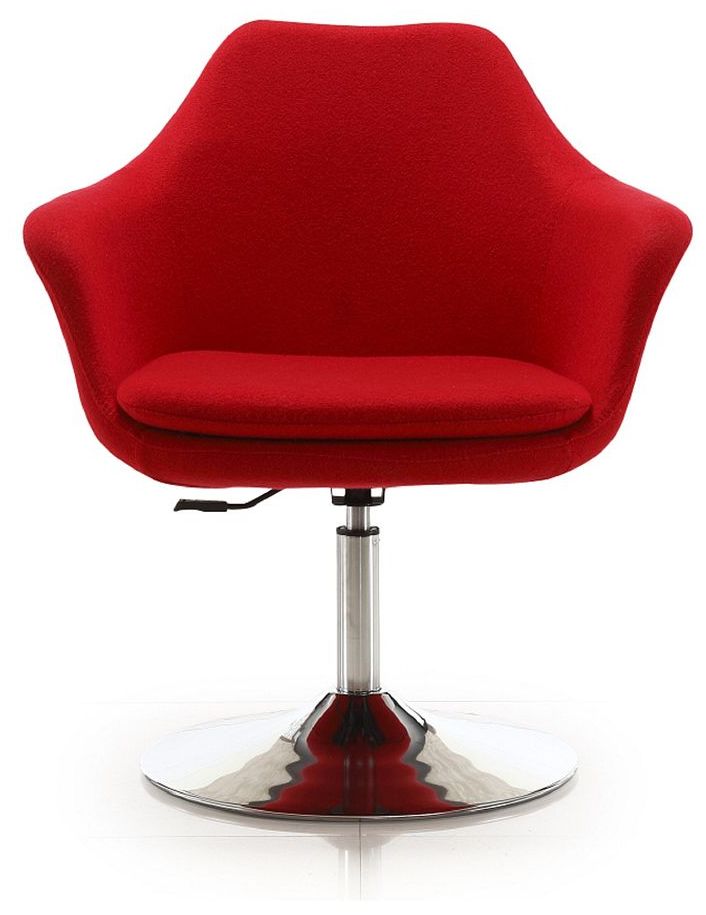 Image 6 Kinsey Adjustable Height Swivel Accent Chair in Red Set of 2 more views