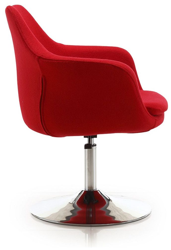 Image 7 Kinsey Adjustable Height Swivel Accent Chair in Red Set of 2 more views