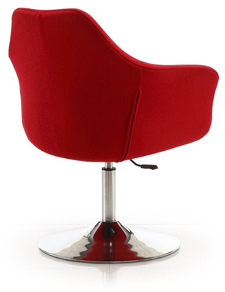 Kinsey Adjustable Height Swivel Accent Chair in Red Set of 2