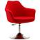 Kinsey Red Wool Adjustable Swivel Accent Chair