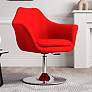 1_Kinsey Red Wool Adjustable Swivel Accent Chair