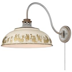 Kinsley 12 3/4" High Aged Galvanized Steel Wall Sconce
