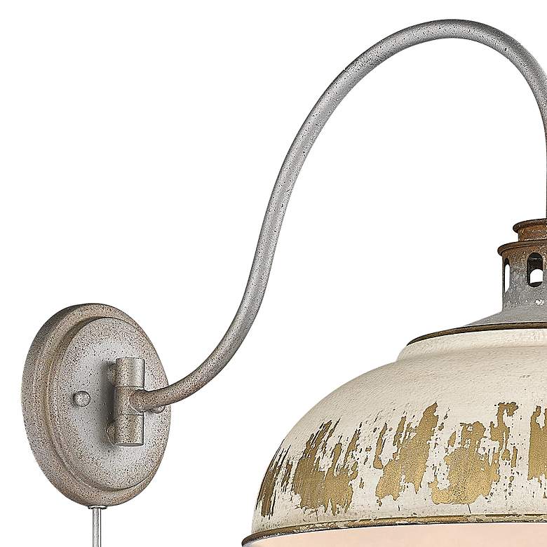 Image 3 Kinsley 12 3/4" High Aged Galvanized Steel Wall Sconce more views