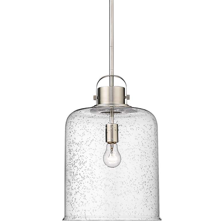 Image 1 Kinsley 12" Wide Brushed Nickel Mini Pendant