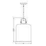 6_Kinsley 12" Wide Matte Black Mini Pendant with Seeded Glass more views