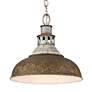 3_Kinsley 14"W Aged Galvanized with Antique Rust Pendant Light more views