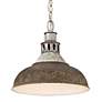 5_Kinsley 14"W Aged Galvanized with Antique Rust Pendant Light more views