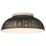 2_Kinsley 14"W Galvanized Antique Black 2-Light Ceiling Light