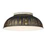 3_Kinsley 14"W Galvanized Antique Black 2-Light Ceiling Light more views