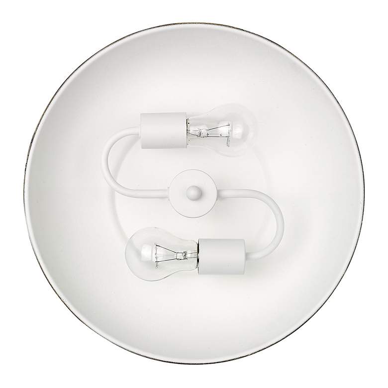 Image 5 Kinsley 14"W Galvanized Antique Black 2-Light Ceiling Light more views