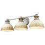 2_Kinsley 29" Wide Steel and Antique Ivory 3-Light Bath Light