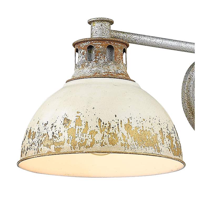 Image 3 Kinsley 29" Wide Steel and Antique Ivory 3-Light Bath Light more views