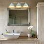 6_Kinsley 29"W Galvanized Steel and Teal 3-Light Bath Light more views
