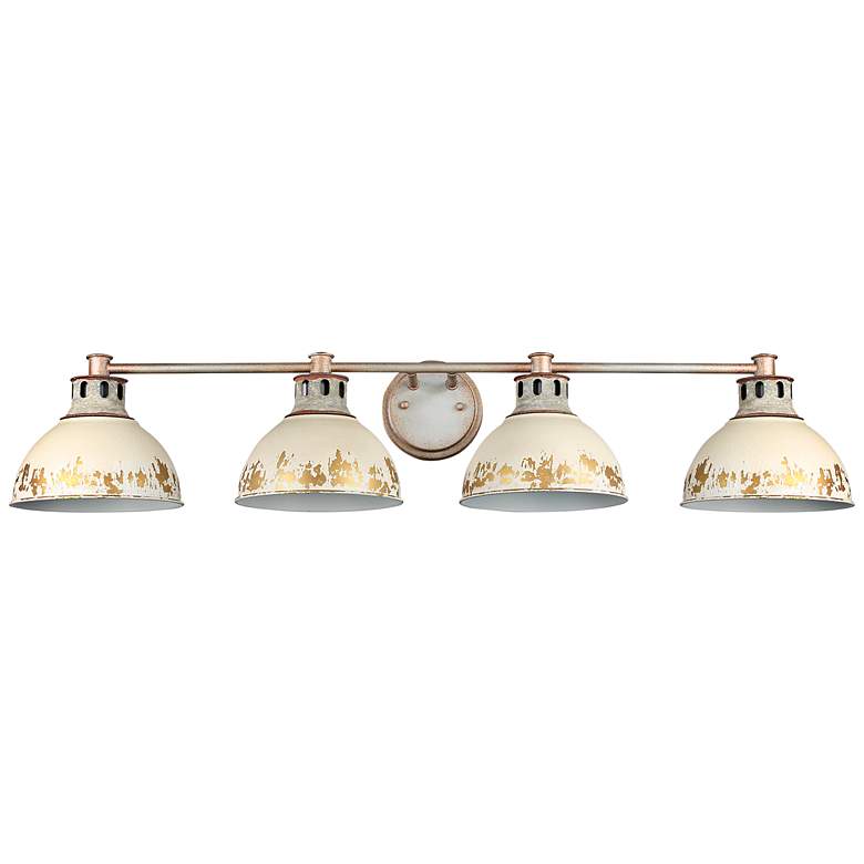 Image 1 Kinsley 39 1/2"W Aged Galvanized Steel 4-Light Bath Light