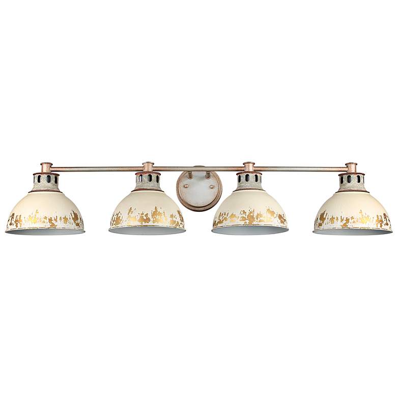 Image 3 Kinsley 39 1/2"W Aged Galvanized Steel 4-Light Bath Light more views