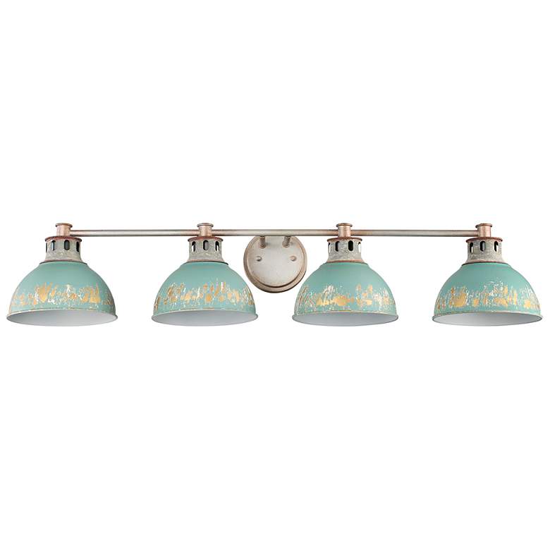 Image 2 Kinsley 39 1/2"W Aged Galvanized Steel 4-Light Bath Light more views