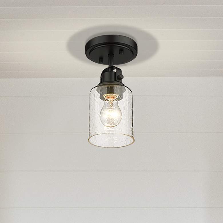 Image 1 Kinsley 5 1/4" Wide Matte Black Ceiling Light