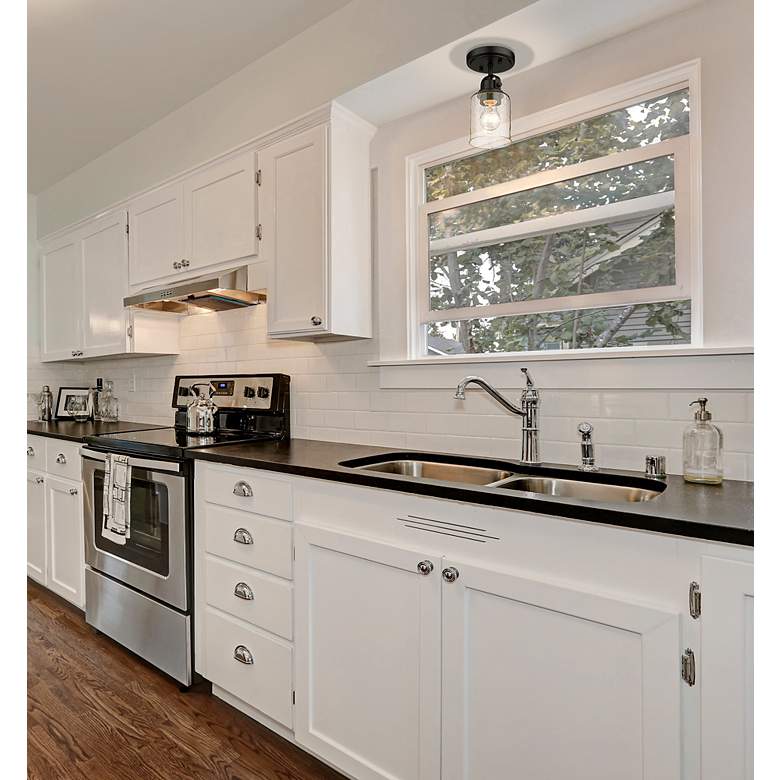 Image 3 Kinsley 5 1/4" Wide Matte Black Ceiling Light more views