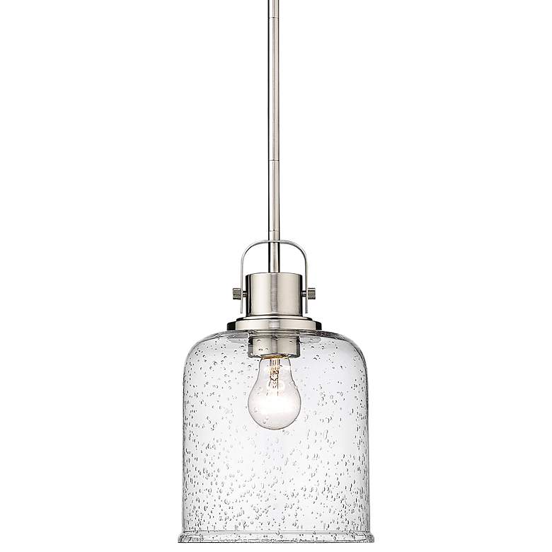 Image 1 Kinsley 8" Wide Brushed Nickel Mini Pendant