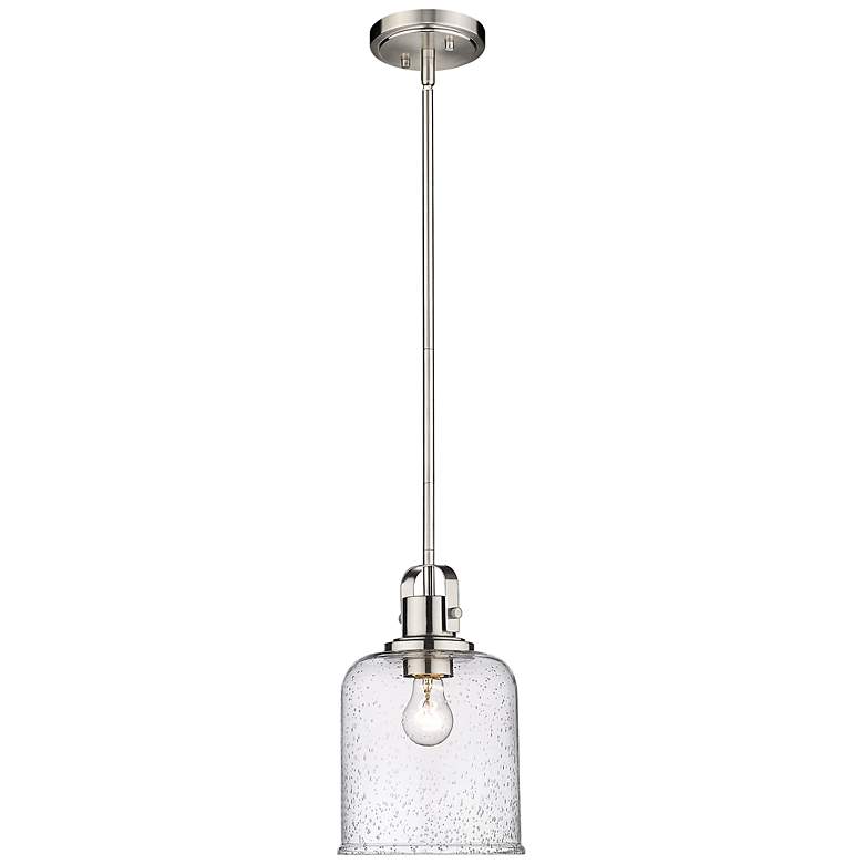 Image 3 Kinsley 8" Wide Brushed Nickel Mini Pendant more views