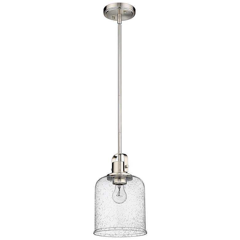 Image 5 Kinsley 8" Wide Brushed Nickel Mini Pendant more views