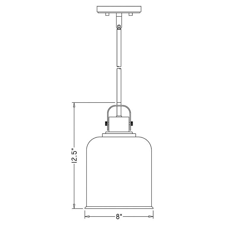 Image 6 Kinsley 8" Wide Brushed Nickel Mini Pendant more views