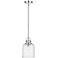 Kinsley 8" Wide Chrome and Seeded Glass Mini Pendant