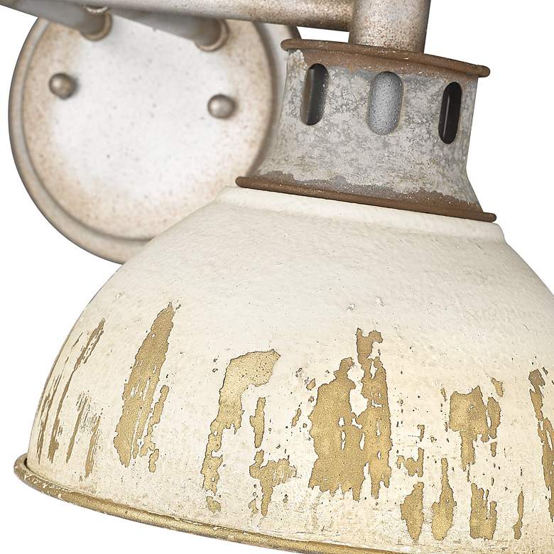 Image 4 Kinsley Aged Galvanized Steel 2-Light Bath Light with Antique Ivory more views