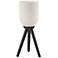 Kinsley Black Wood Tripod Accent Table Lamp