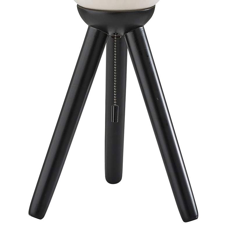 Image 3 Kinsley Black Wood Tripod Accent Table Lamp more views