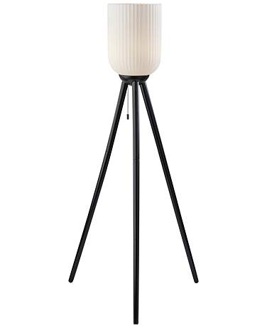 Kinsley Black Wood Tripod Floor Lamp