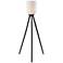 Kinsley Black Wood Tripod Floor Lamp