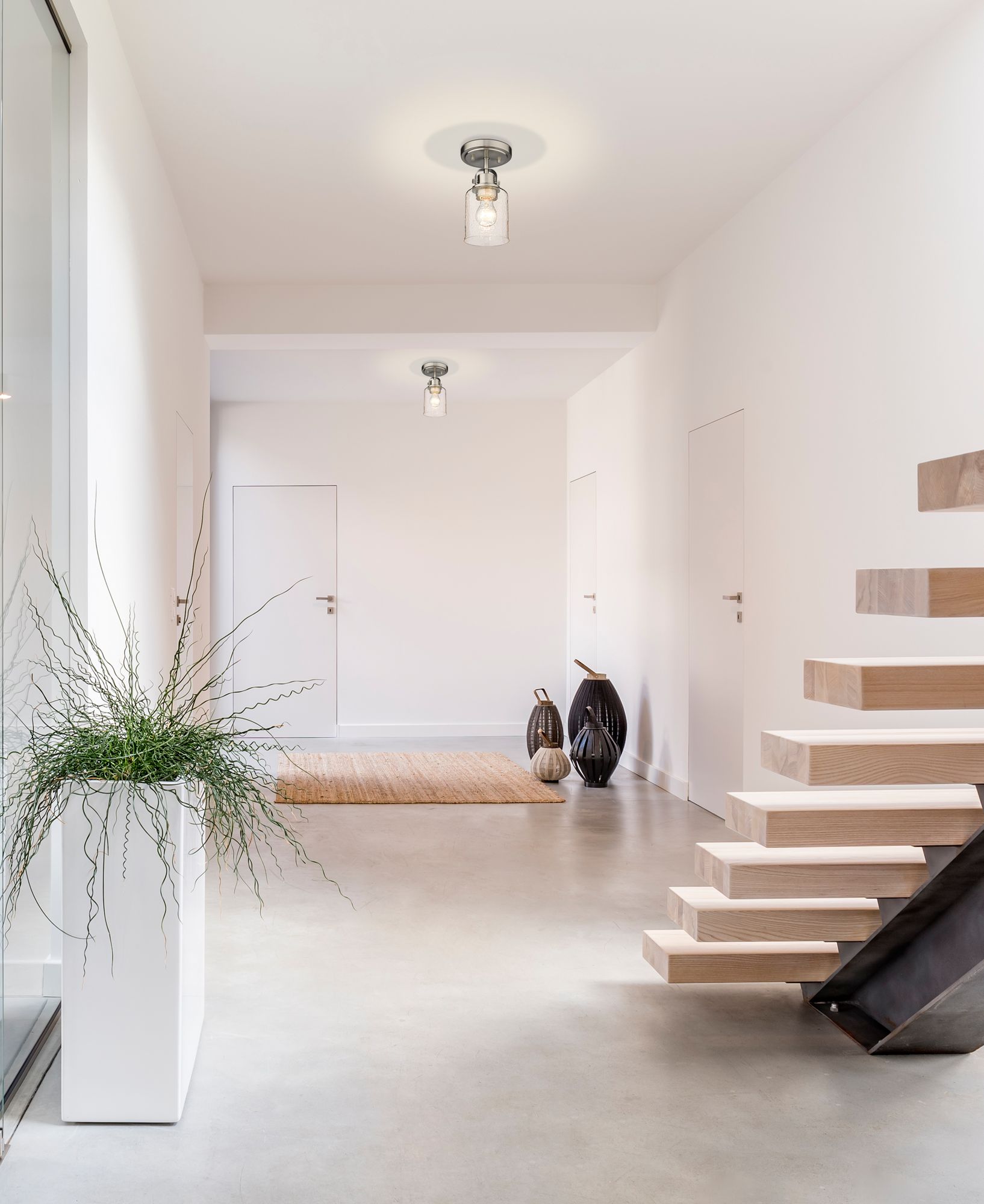 Image 3 Kinsley by Z-Lite Brushed Nickel 1 Light Flush Mount more views