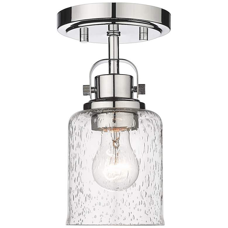 Image 1 Kinsley by Z-Lite Chrome 1 Light Flush Mount