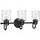 Kinsley by Z-Lite Matte Black 3 Light Vanity
