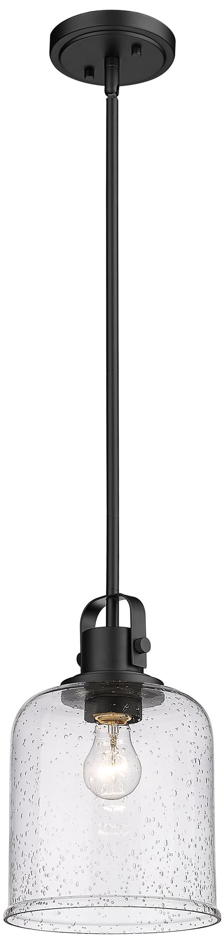 Image 4 Kinsley by Z-Lite Matte Black 8 inch 1 Light Pendant more views