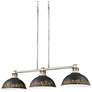 1_Kinsley Linear Pendant in Aged Galvan Steel w/ Antique Black Iron Shade